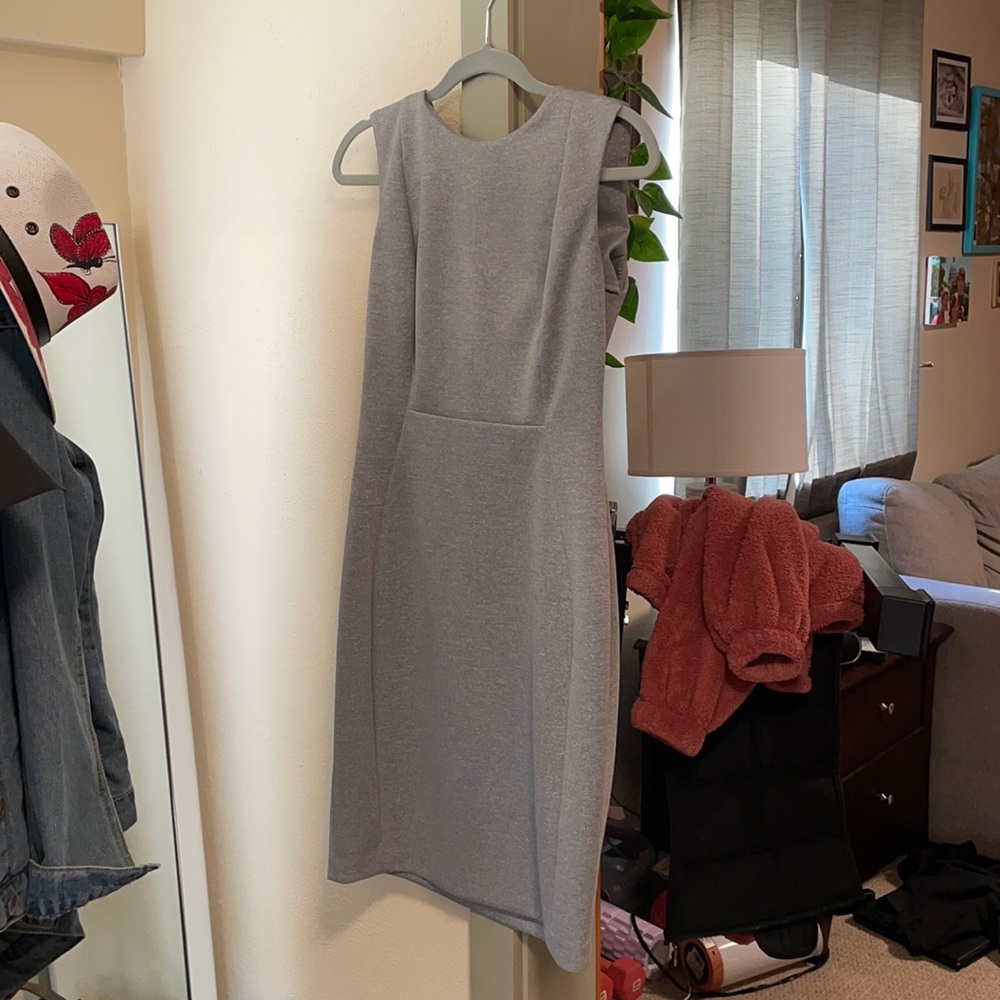 Grey Calvin Klein work dress